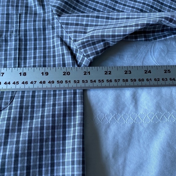 Dockers Men's Classic Fit Gray Checker Long Sleeve Button Up Shirt Size Medium - Picture 9 of 12